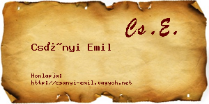 Csányi Emil névjegykártya